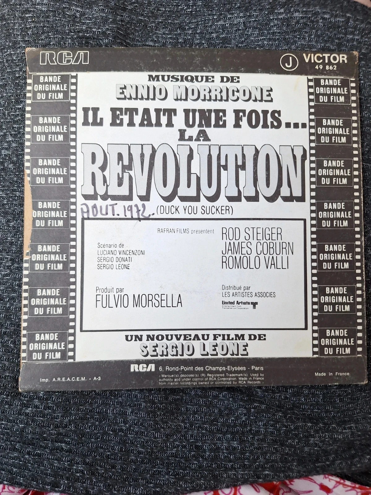 Vinil 45T BOF Il Était Une Fois La Révolution Ennio Morricone Sergio Leone 1972 RCA – photo 2